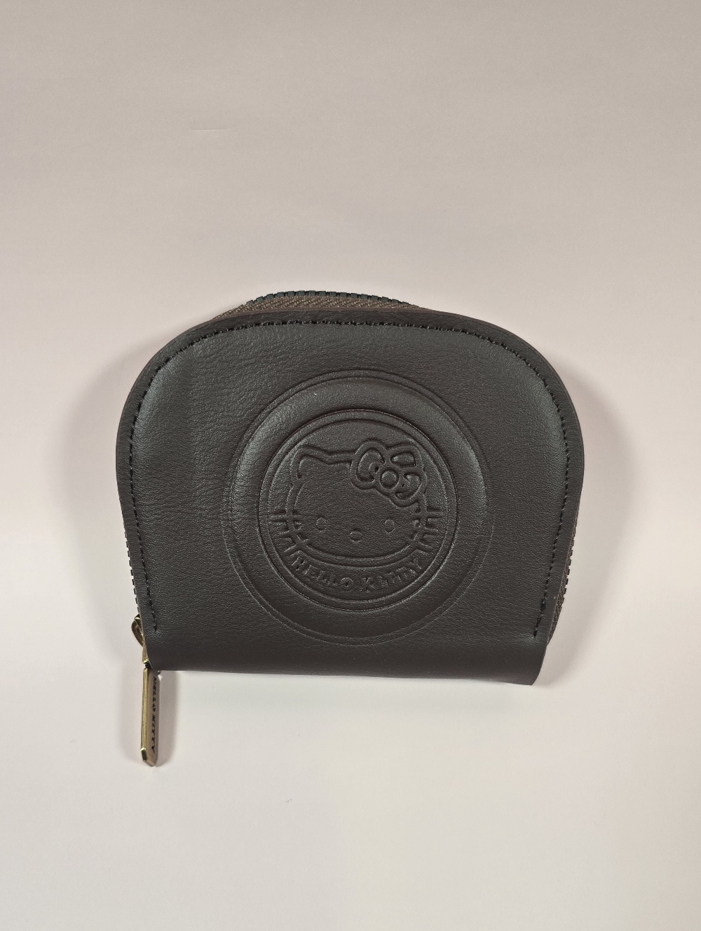 Hello Kitty Black Embossed Leather Coin Wallet